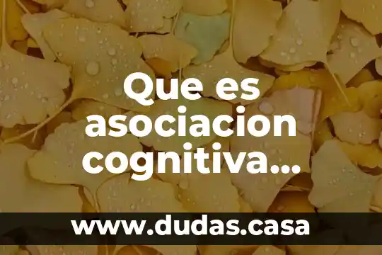 Que es asociacion cognitiva marketing