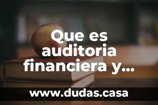 Que es auditoria financiera y autor