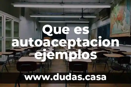 Que es autoaceptacion ejemplos