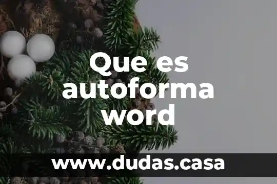 Que es autoforma word