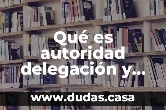 Qué es autoridad delegación y descentralización