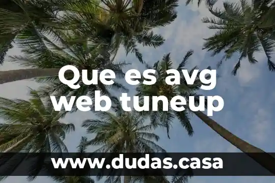 Que es avg web tuneup