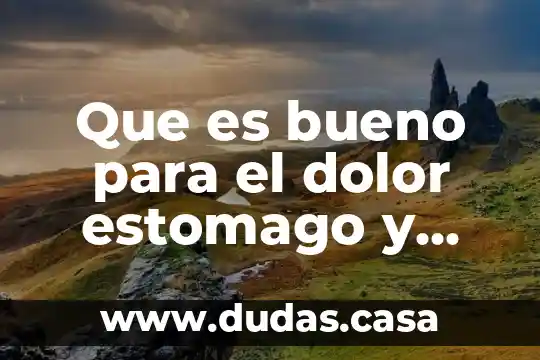 Que es bueno para el dolor estomago y diarrea