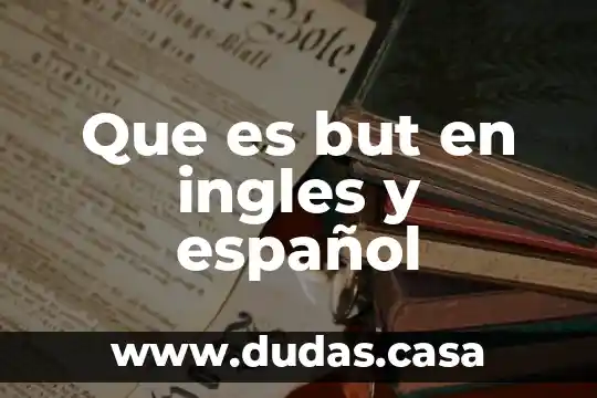 Que es but en ingles y español