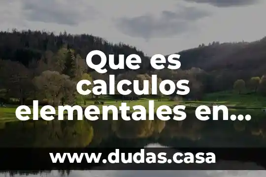 Que es calculos elementales en administracion 14 Que es calculos elementales en administracion