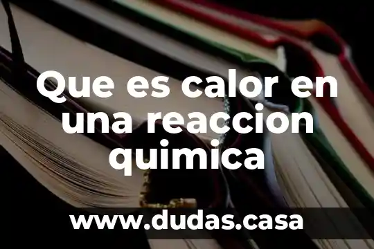 Que es calor en una reaccion quimica