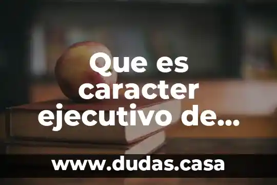 Que es caracter ejecutivo de las resoluciones administrativas