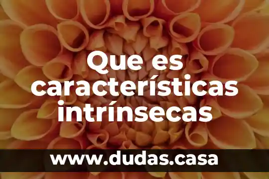 Que es características intrínsecas