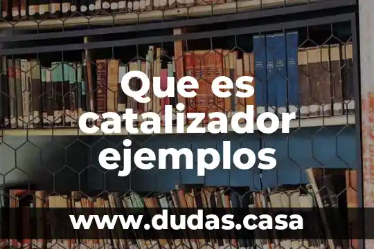 Que es catalizador ejemplos