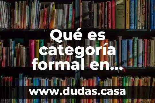 Qué es categoría formal en derecho