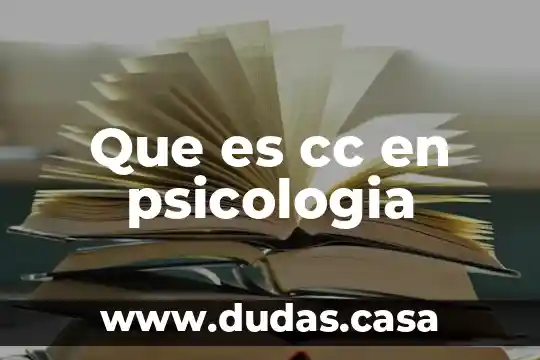 Que es cc en psicologia