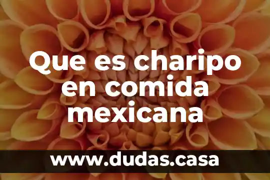 Que es charipo en comida mexicana