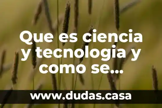 Que es ciencia y tecnologia y como se relaciona