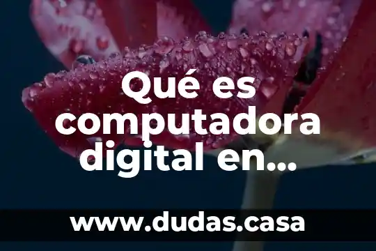 Qué es computadora digital en informática