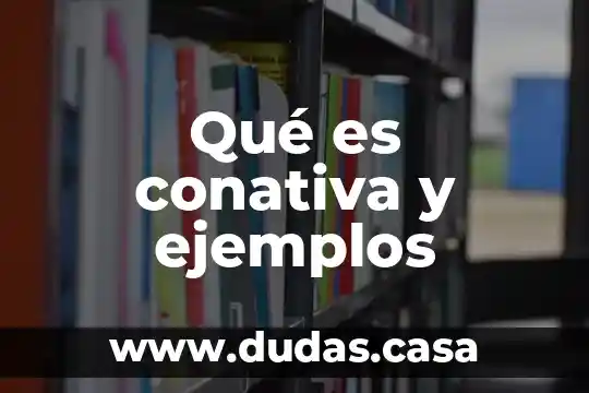 Qué es conativa y ejemplos