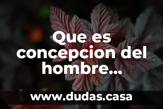 Que es concepcion del hombre filosofia