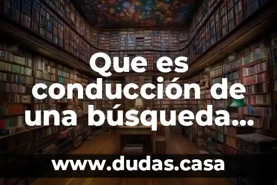 Que es conducción de una búsqueda de información interna