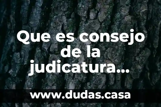 Que es consejo de la judicatura estado de mexico