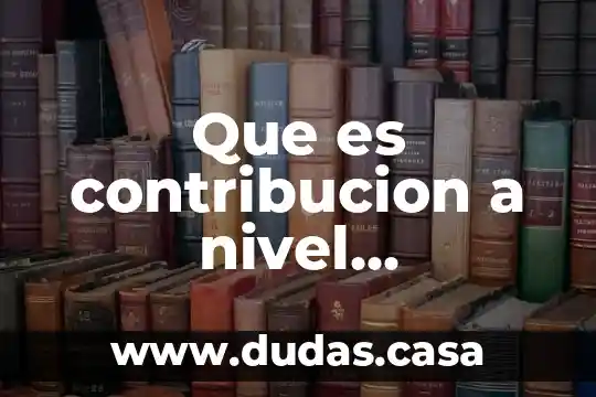 Que es contribucion a nivel pedimento