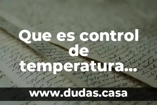 Que es control de temperatura pid