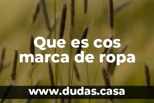 Que es cos marca de ropa
