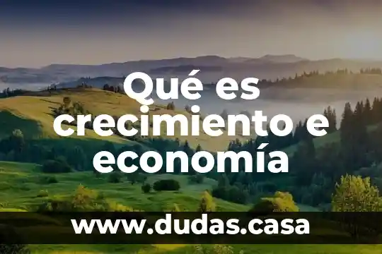 Qué es crecimiento e economía