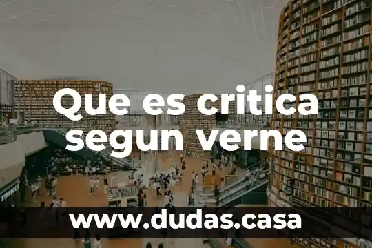 Que es critica segun verne