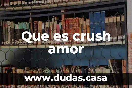 Que es crush amor