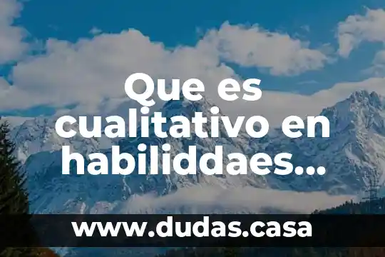 Que es cualitativo en habiliddaes directivas