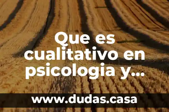 Que es cualitativo en psicologia y mente