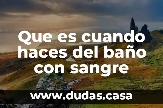 Que es cuando haces del baño con sangre