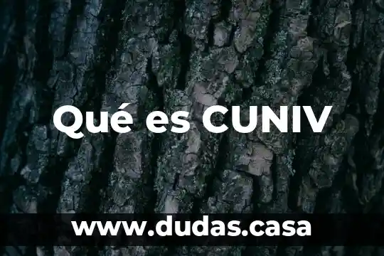 Qué es CUNIV