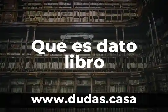 Que es dato libro