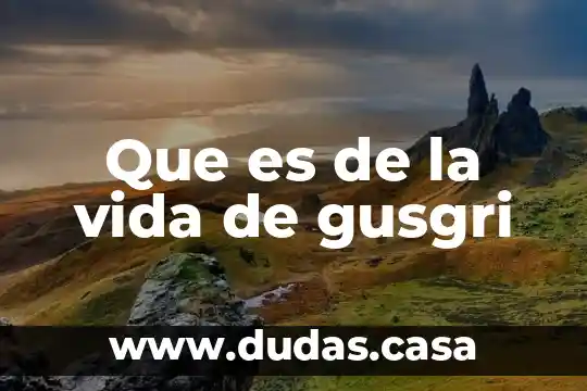 Que es de la vida de gusgri