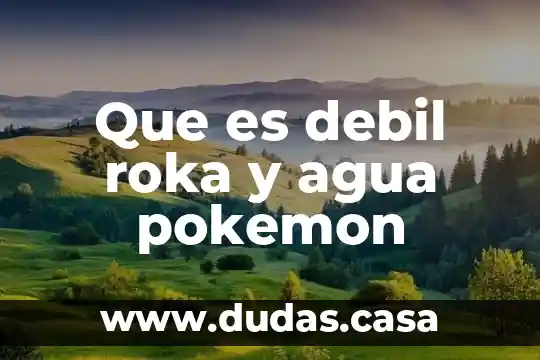 Que es debil roka y agua pokemon