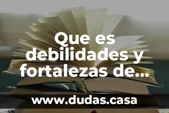 Que es debilidades y fortalezas de un proyecto