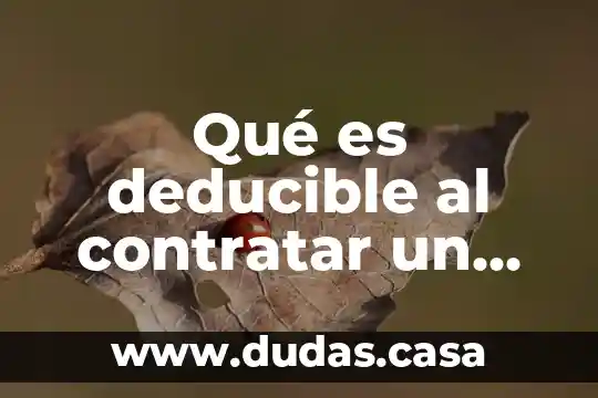 Que es un seguro colectivo de accidentes personales 4 Qué es deducible al contratar un seguro
