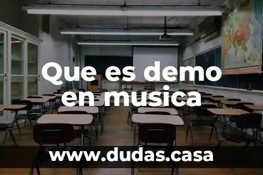 Que es demo en musica