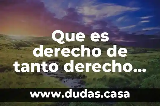 Que es derecho de tanto derecho agrario