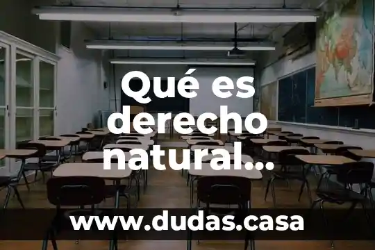 Qué es derecho natural positivo