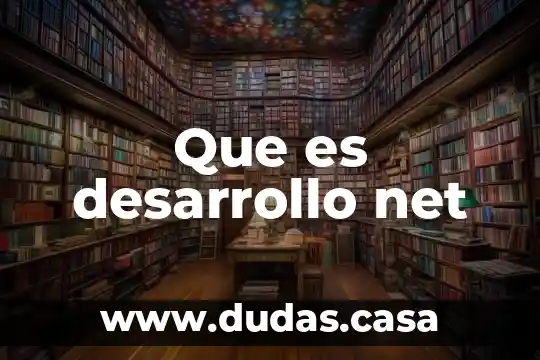 Que es desarrollo net