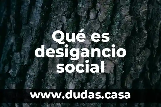 Qué es desigancio social