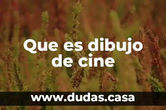 Que es dibujo de cine