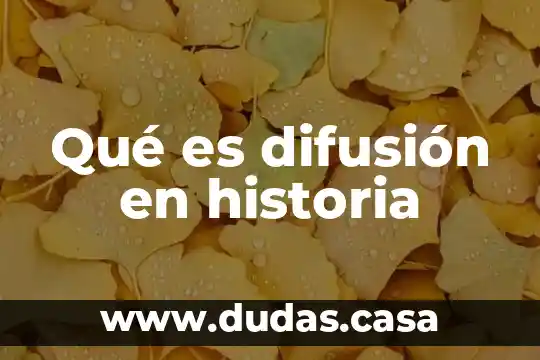 Qué es difusión en historia