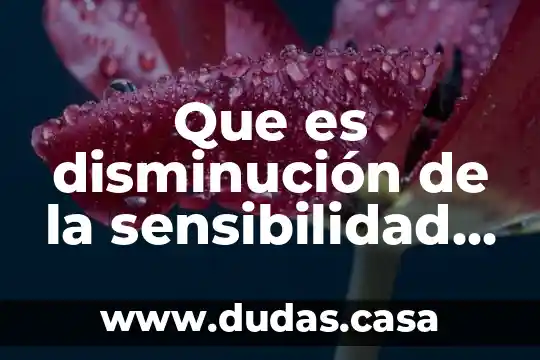 Que es disminución de la sensibilidad social