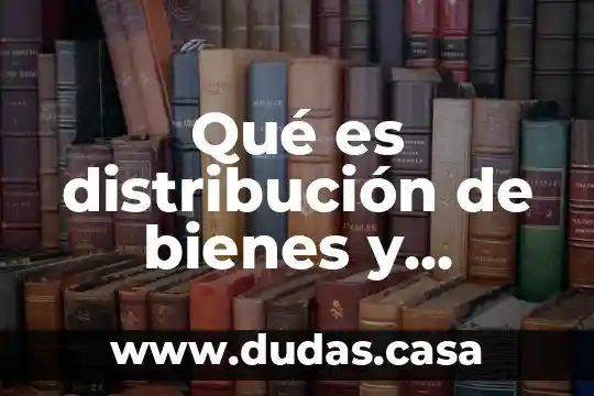 Qué es distribución de bienes y servicios