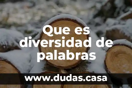 Que es diversidad de palabras