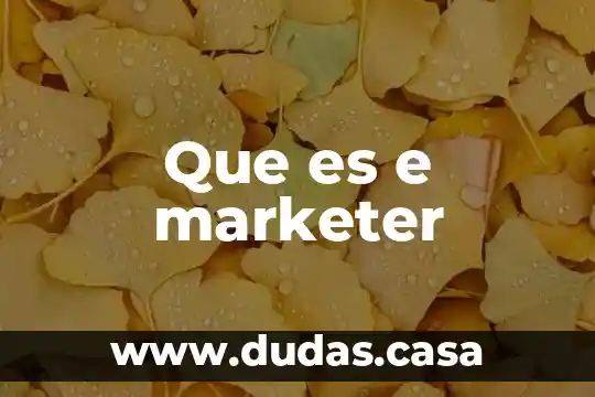 Que es e marketer