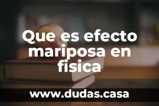 Que es efecto mariposa en fisica