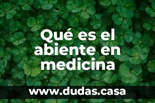 Qué es el abiente en medicina